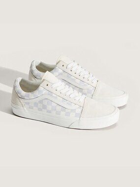 Vans Old Skool Checkerboard Shoe Grey Women NWB